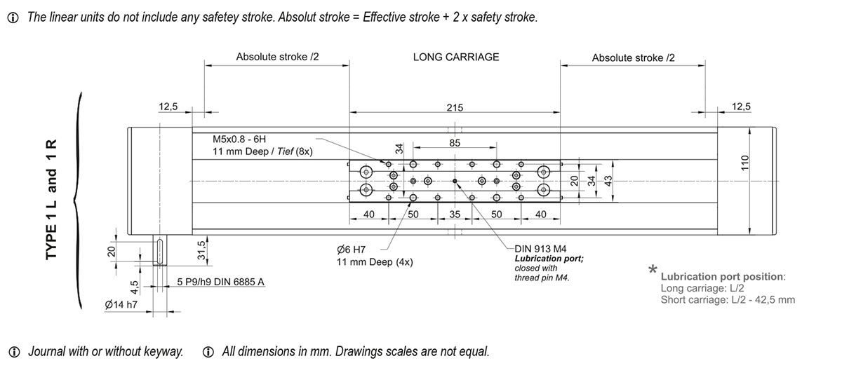 CTJ 110 Linear Unit drawing 2