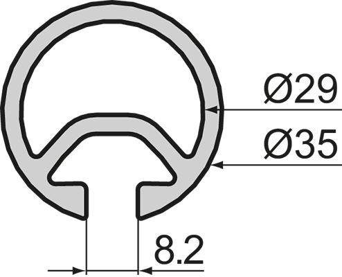 Telescope Aluminium profile Ø34.5