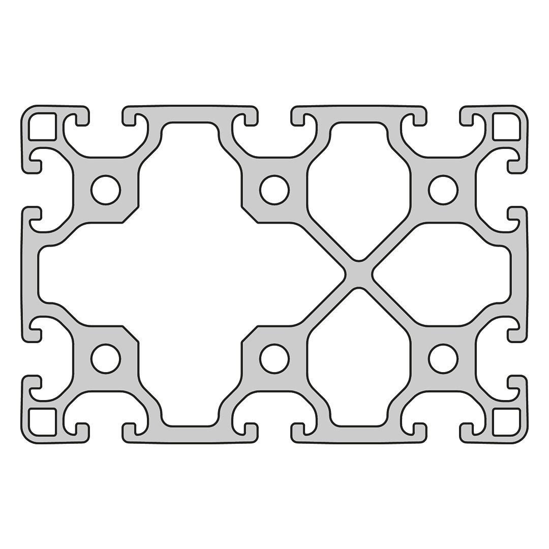 RP1190 aluminium profile 8 120x80 Light