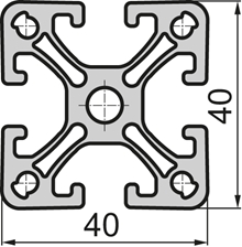 Profile 40x40 Double Bridge