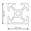 RP2040 aluminium profile 8 30x30 Light 1N