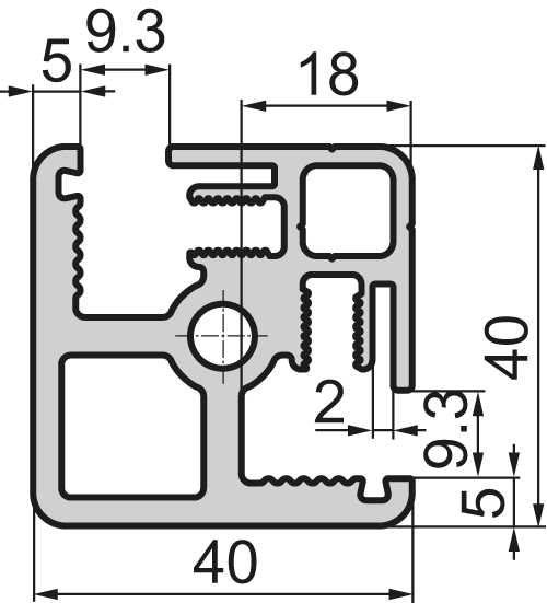 Clamp Profile 40 90°